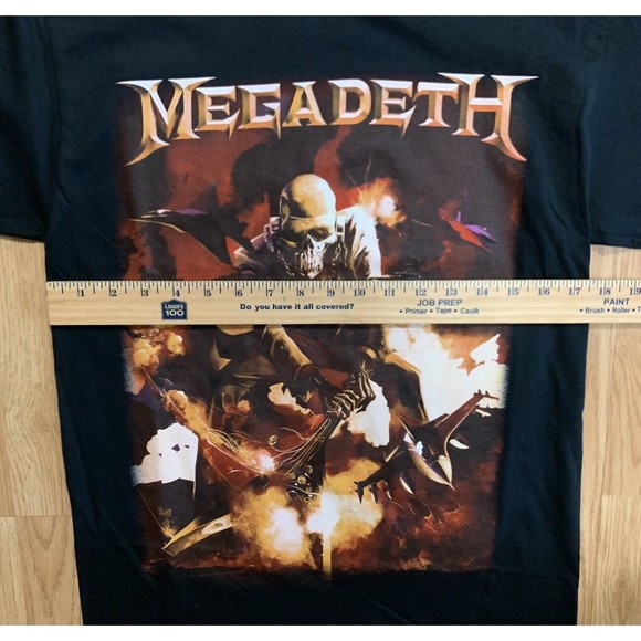 Megadeth Vic Guitar Smash T-Shirt Small Black Short Sleeve 100% Cotton Unisex - Picture 5 of 6